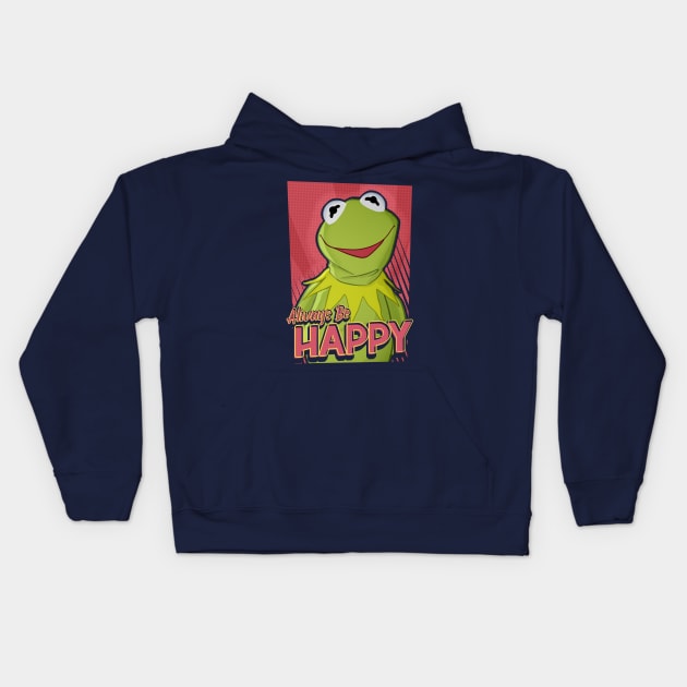 Always Be Happy Kids Hoodie by ShaharShapira